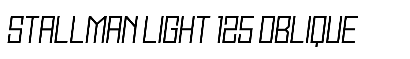 Stallman Light 125 Oblique